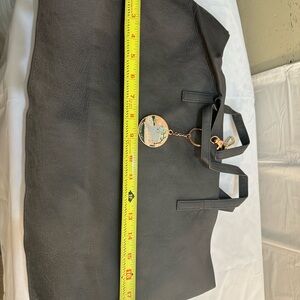 H&M Elegant Black Tote with Gold Charm